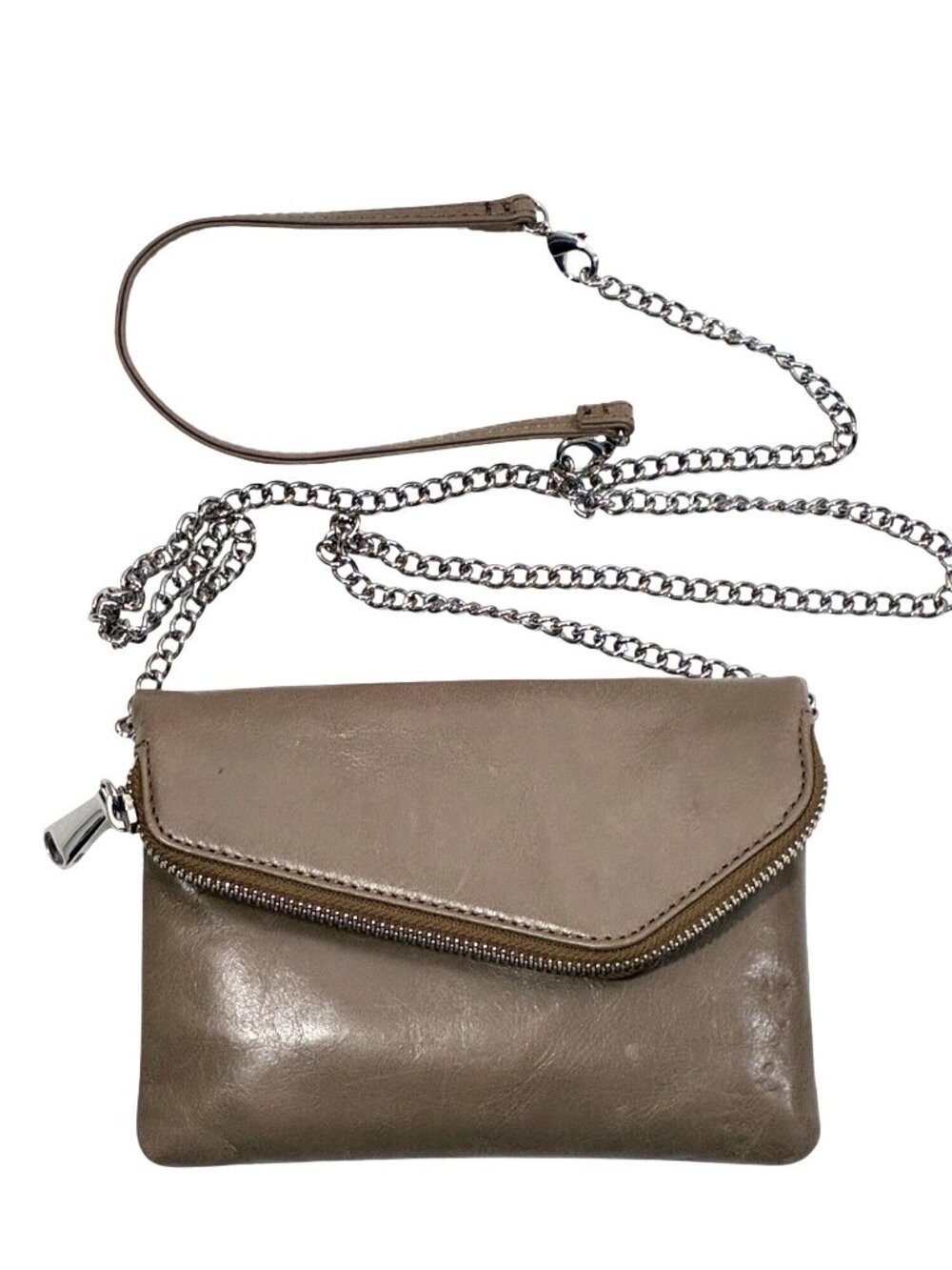 Hobo Daria taupe Leather Chain Crossbody Convertible 3-In-1 Clutch Bag neutral
